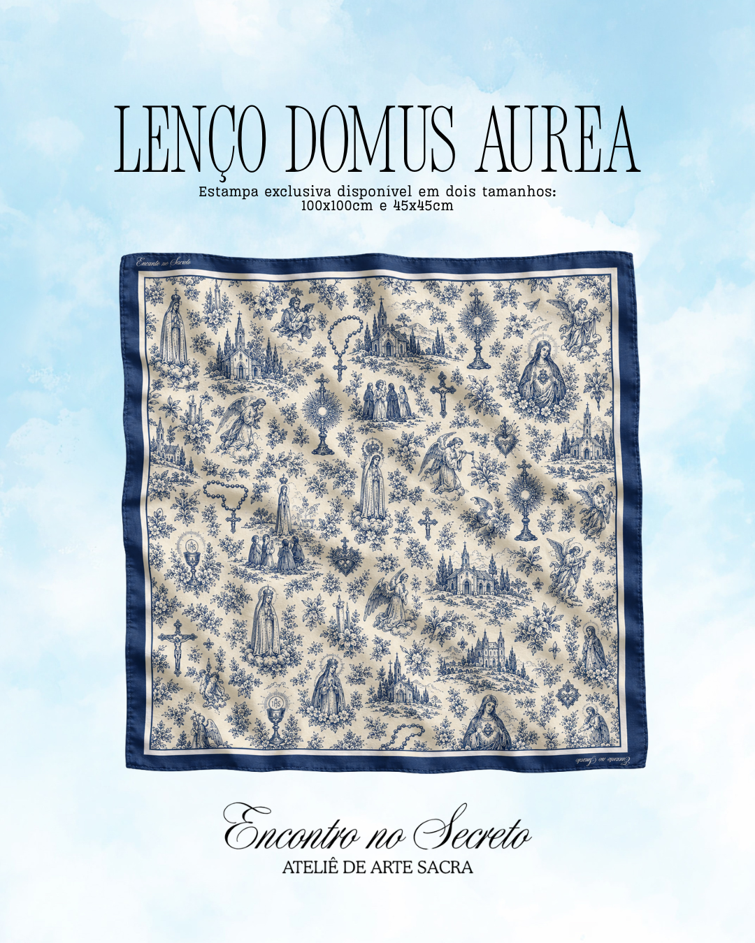 Lenço Domus Aurea 45x45cm